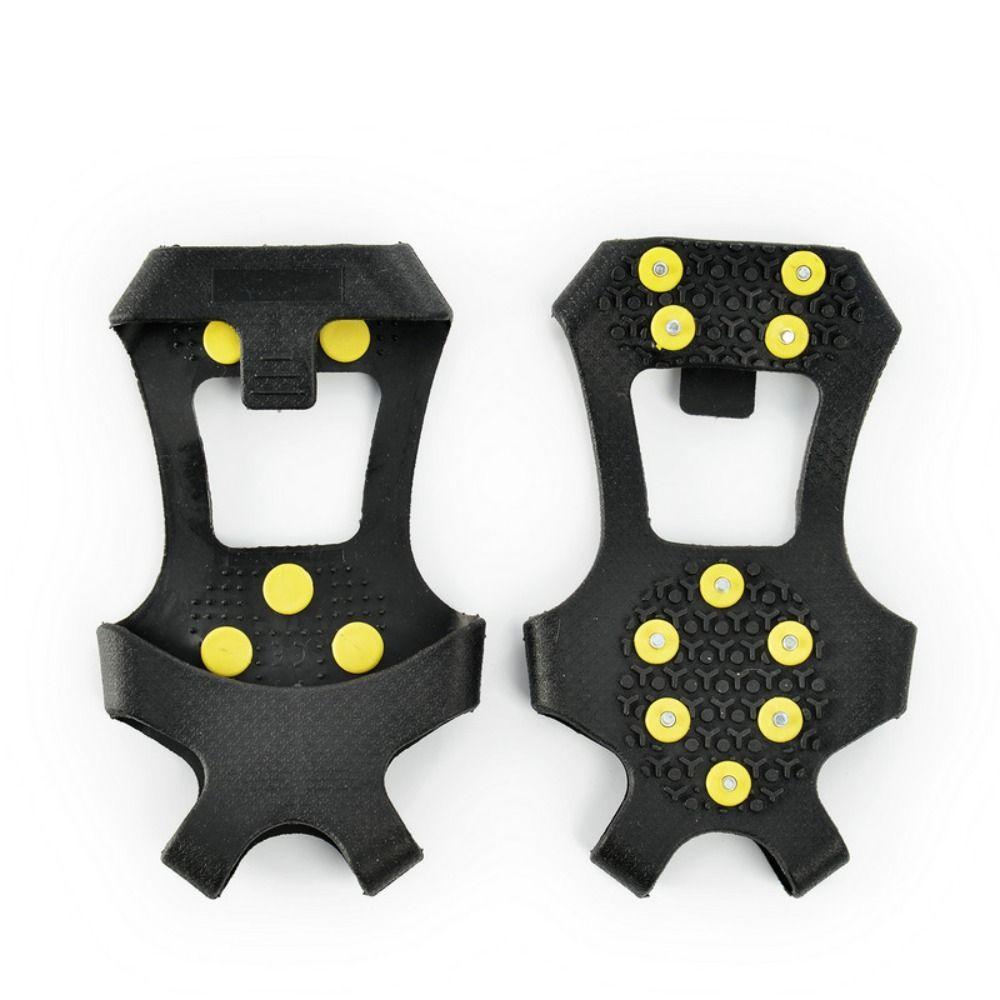 1Pair 10 Studs Anti-Skid Snow Ice Gripper Climbing Shoe Spikes Grips Cleats Overshoes Crampons Spike Shoes Crampon S/M/L