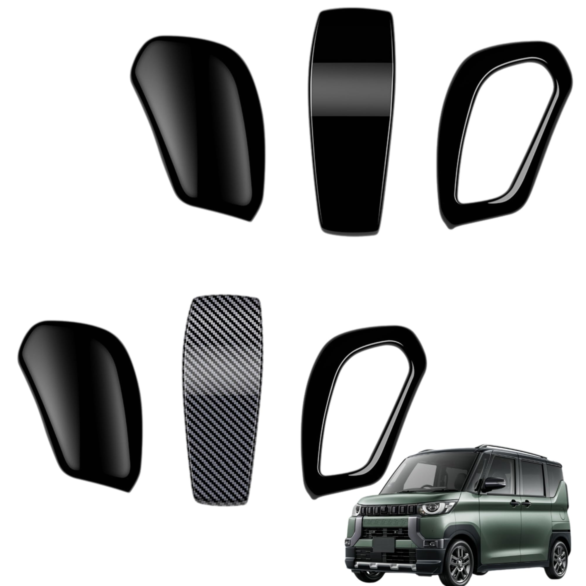 EopTatoo New Delica Mini Custom Parts Compatible with 30 Series shift knob cover чёрный