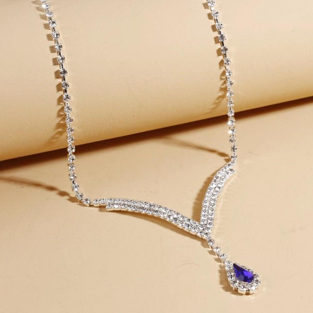 Crystal Crystal Jewelry Set Sparking Collar Chain Bridal Jewelry Bridal Jewelry  Gift