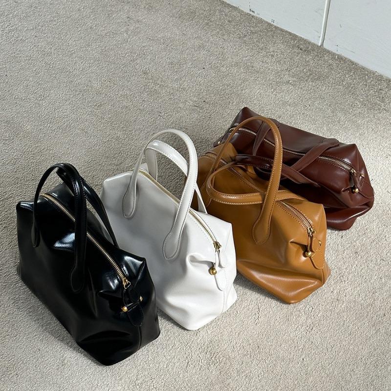 Neue Handtasche mit großem Fassungsvermögen, hochwertige Tote Bag für Pendlerinnen, Reißverschluss, einfache Handtasche aus weichem Leder.