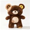 Soft Bear Plush Toy Patchwork Bear Stuffed Doll Kawaii Button Bear Plush Doll  Birthday Gifts
