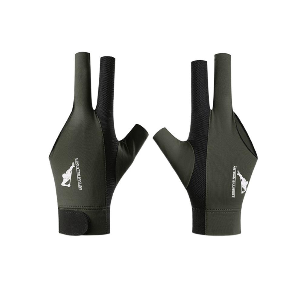 

1Pcs Elastic Snooker Glove Three Fingers Training Glove New Billiard Glove Fitness Accessories L темно-зеленого