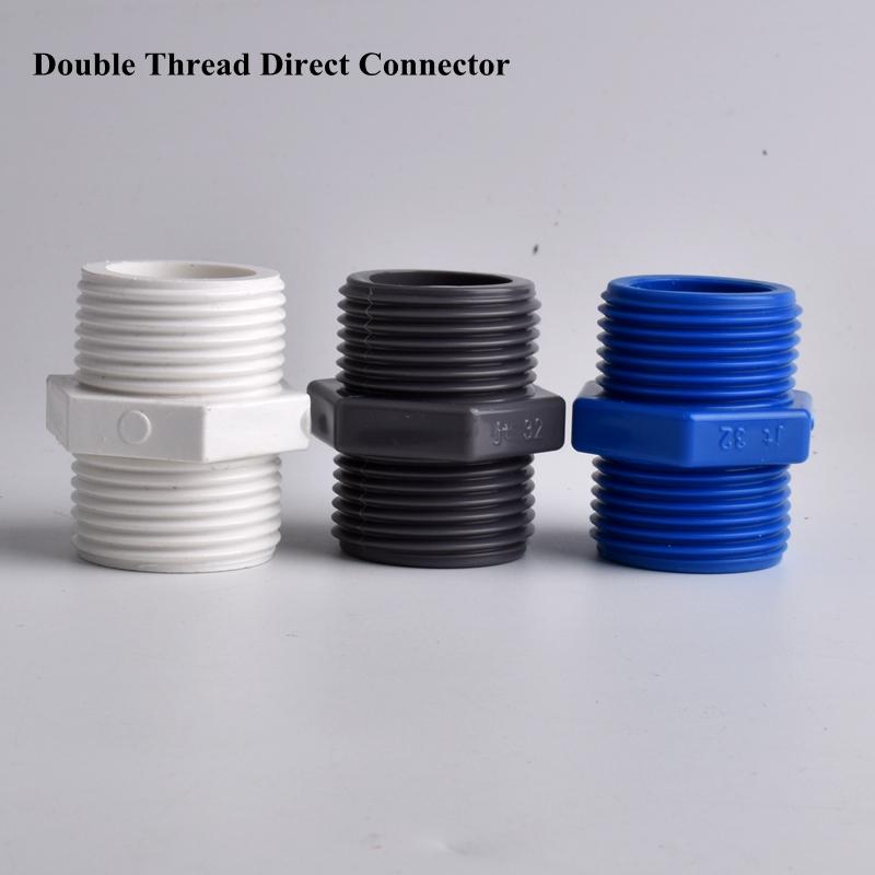 1/2" ~2" Thread To 20-63mm PVC Direct Pipe Connector, Garden Watering Irrigation Aquarium Fish Tank Water Tube Joint Fittings