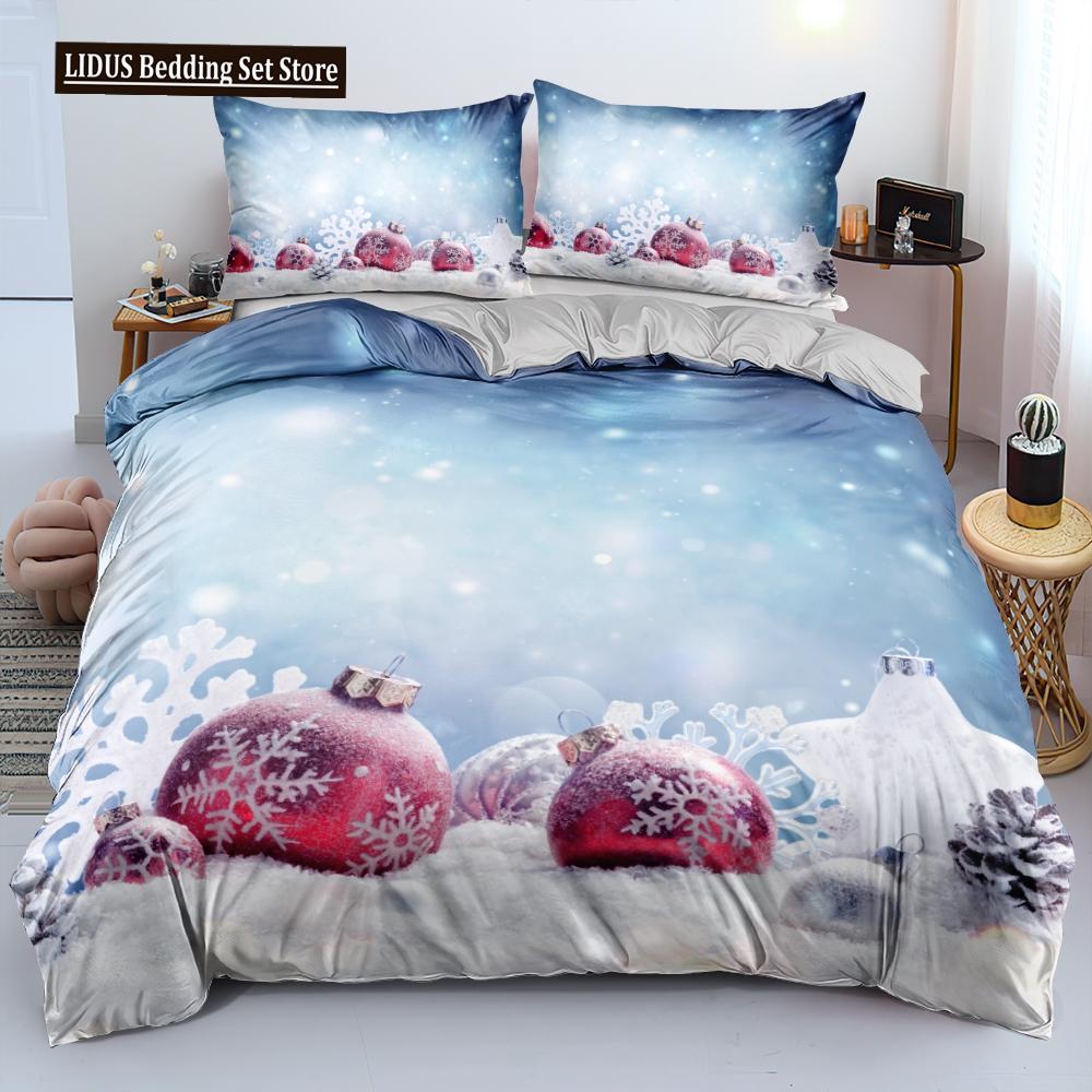 Nordic Style Duvet Cover Set 3D Snow Tree Print Dreaminess Bedding Set Adult Polyester Comforter Cover And Pillowcase King Size