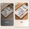 Space Saving Plastic Multi Compartment Organiser Drawer Box For Stationery Electronics Storage Smooth Sliding Drawers