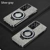 Luxury Glitter Magnetic Ring Stand Phone Case For Samsung S26 S25 Edge S24/23 Ultra Plus FE A57/37/27/17/07/56/36/26/16/06 Cover