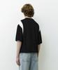 KNITTED Summer Varsity Short Sleeve Knit Tee Black