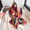 Summer Scarf Women Outdoor Sunscreen Shawl Soft Bandanna Foulard Female Floral Silk Shawl Lady High Quality Head Hijab Wrap