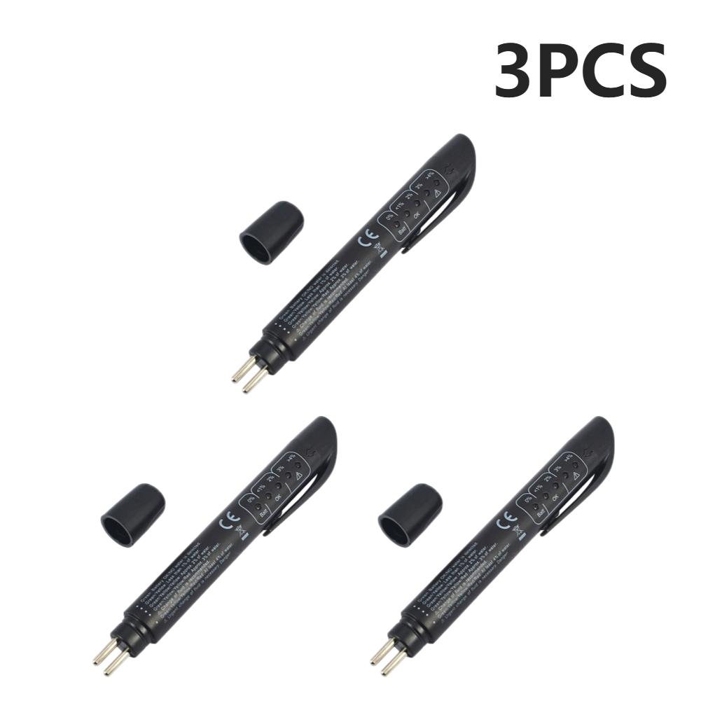 Brake Fluid Liquid Tester Pen Battery Operated Auto Brake Diagnostic Testing Tool Portable with 5 LED Indicators Car Accessories