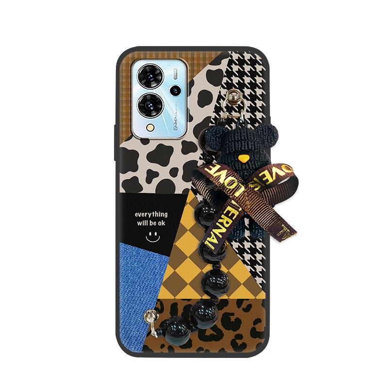 Soft Case Bear Bracelet Phone Case For ZTE Blade V40 Pro Anti-knock Silicone Dirt-resistant Back Cover Simplicity Cute