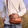 Men's Genuine Leather Crossbody Shoulder Bag, Retro Korean Style, Versatile for Women, New Trend.