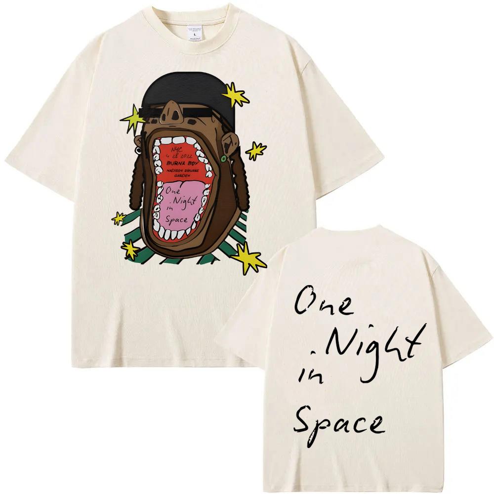 Burna Boy T Shirt Street Hiphop Rapper Short Sleeve Oneck Tees Top Summer Tshirt Sudaderas Soft ComfortableTees XL