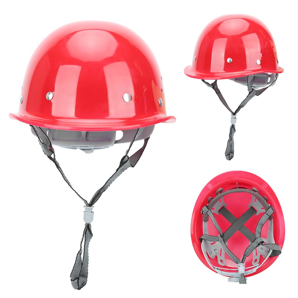 Protective Helmet Hard Cap Industrial Dome Safety Hat Breathable for HighAltitude Operation Red