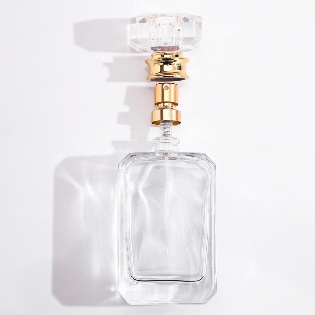 Transparent Glass Perfume Sample Spray Bottle with Press-Type Dispenser