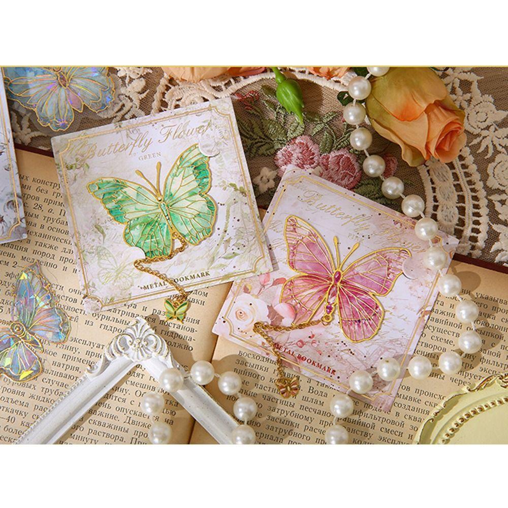 Separator Pages Metal Butterfly Bookmark Bronzing Pagination Mark  Readers