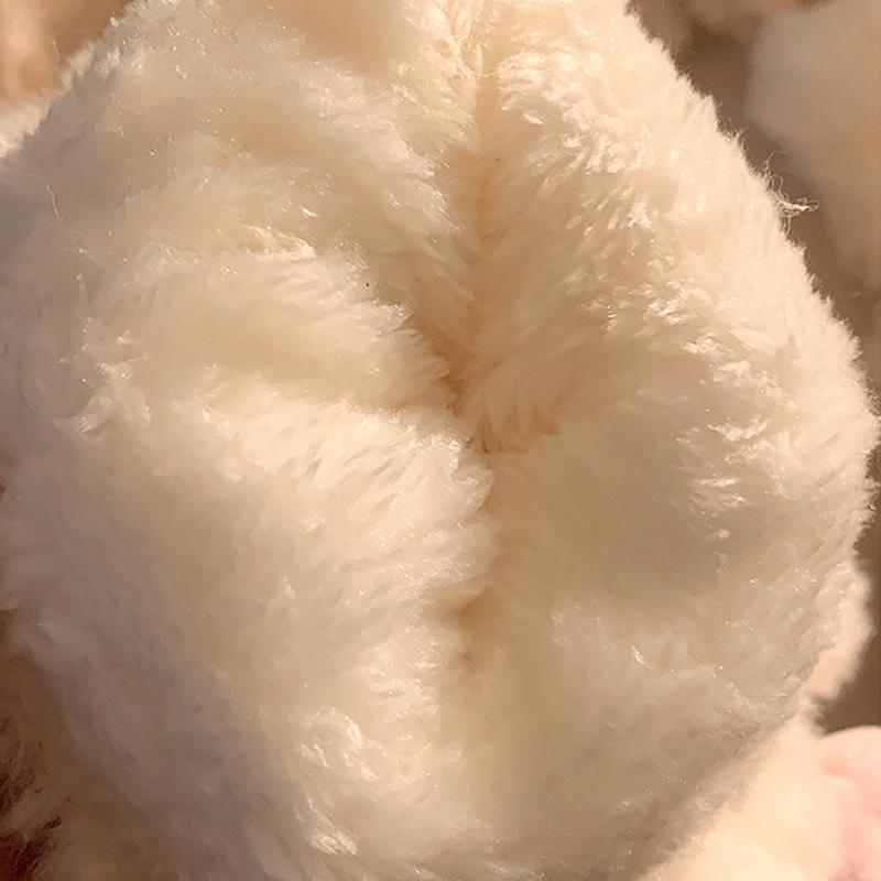 Cute Headphones Cat Thickened Plush Gloves Winter Warm Gloves Student Cycling Gloves