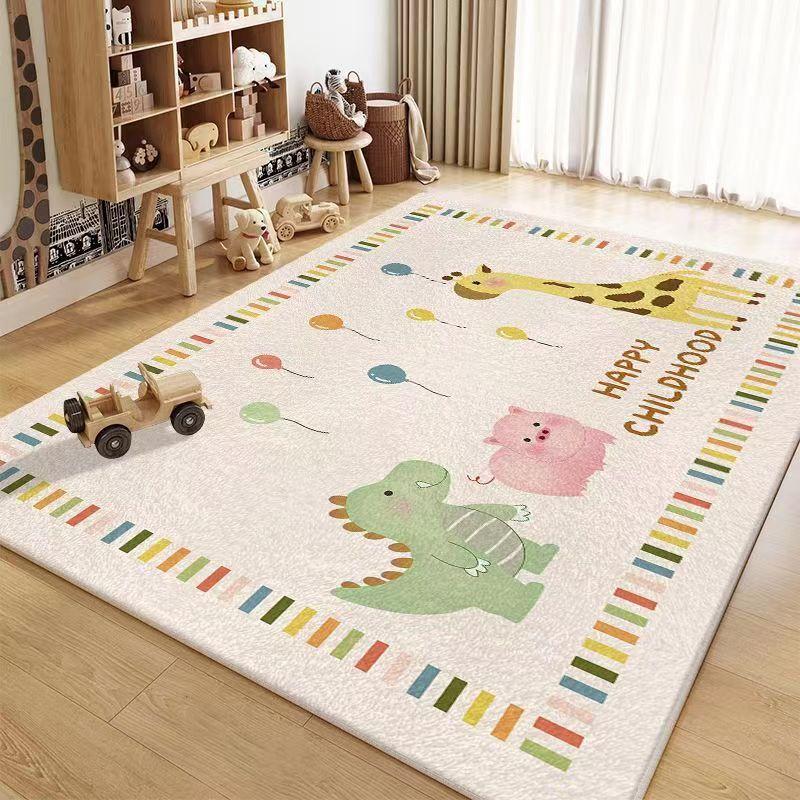 Cartoon Animation Imitation Cashmere Bedroom Carpet Living Room Bedside Rug Home Coffee Table Rug Non-slip Cozy Carpet