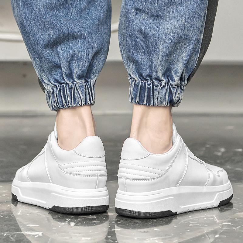 Fashion High Quality Vulcanize Shoes All-match Comfy Skateboard Footwear Genuine Leather Men's Casual Shoes 2025 New Man Tenis Masculino