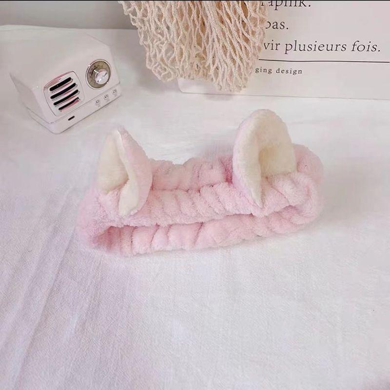 Honeyfluff - Chenille Animal Ear Face Wash Headband