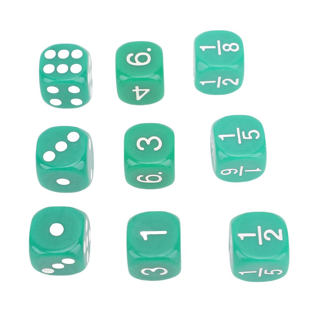 Set 30 Bucăți Zaruri Standard cu 6 Fețe 16mm Plastic Joc Educativ de Masă Joc de Matematică Zaruri pentru Acasă