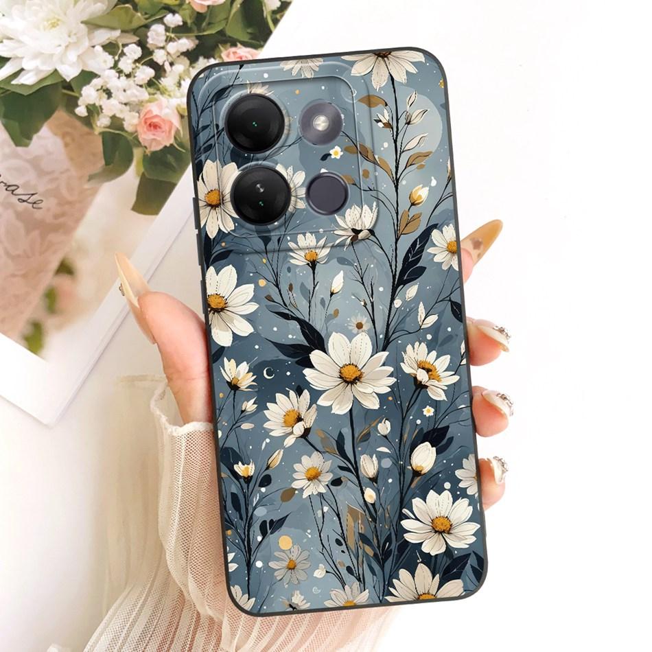 For Infinix Smart 7 HD / Smart7 Plus Cute Cat Flower Cartoon Phone Case For Infinix Smart 7HD 7Plus Soft Silicone Covers Bumpers