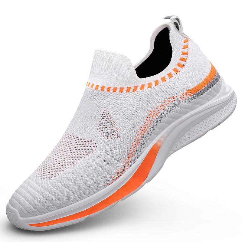 Men s Breathable Mesh Running Shoes with 7cm Invisible Height Increase 41 белый