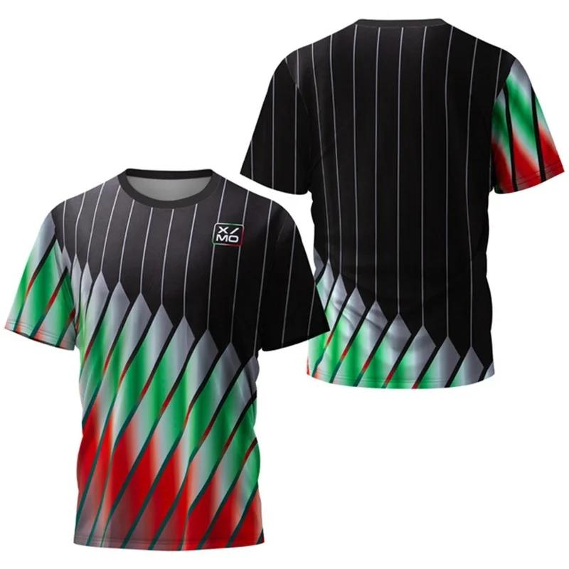 Summer New Men's 3D Printed Sports Style Plus Size Round Neck Short Sleeved Comfortable Casual Trend T-shirt