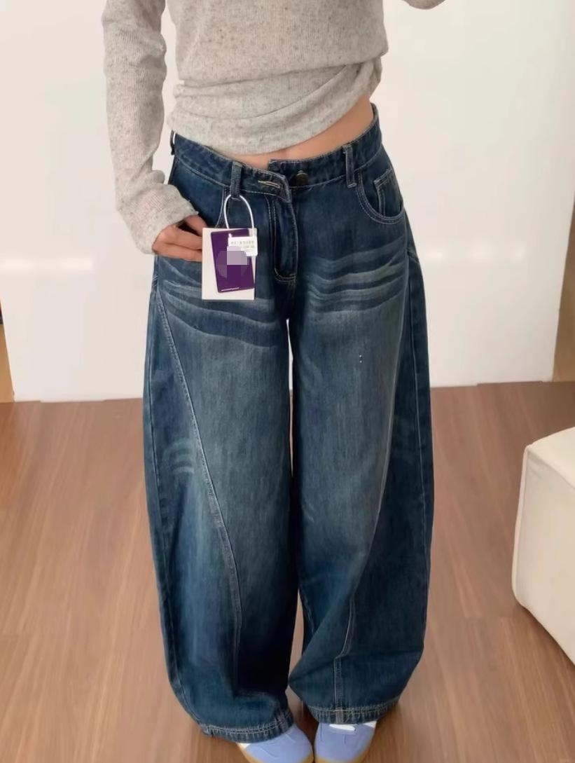 Plus Size Women s Vintage High Waist Wide Leg Jeans Small