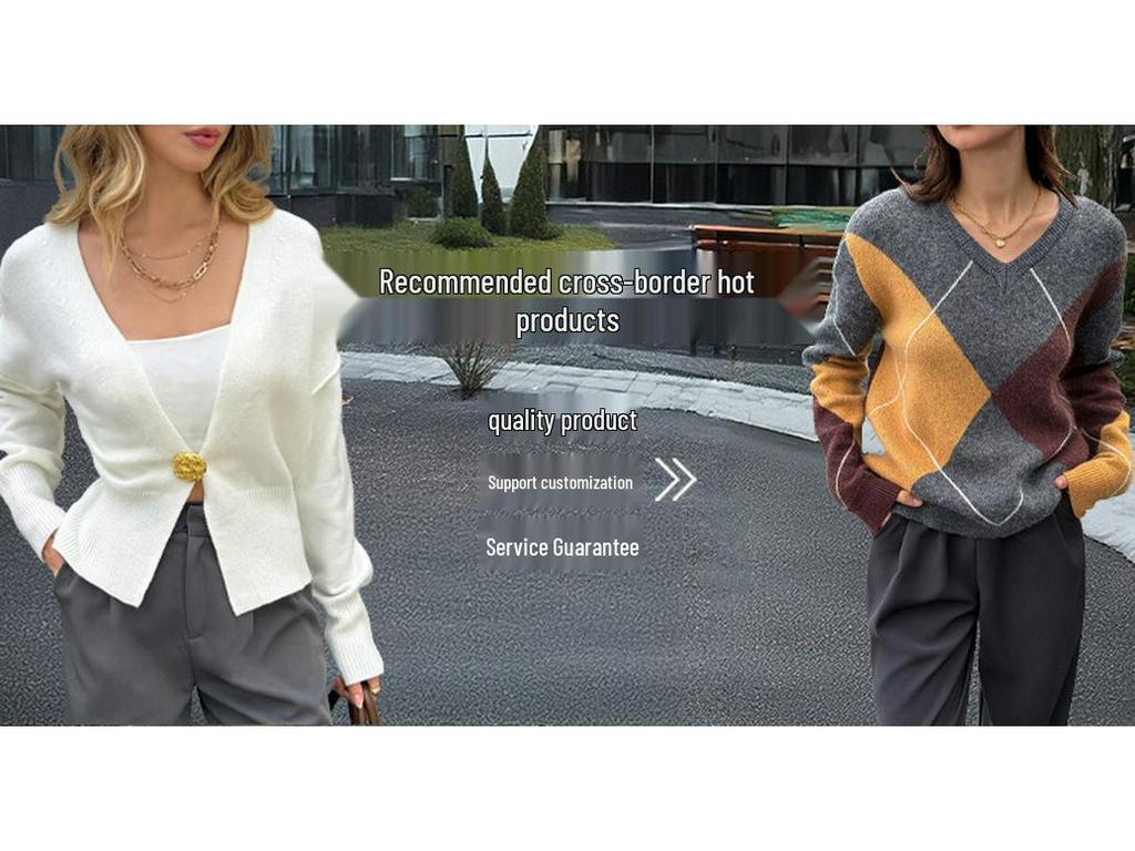 Haut Gilet Uni à Manches Longues pour Femme Kai Kuo - Collection Automne/Hiver 2025 Europe & Amérique