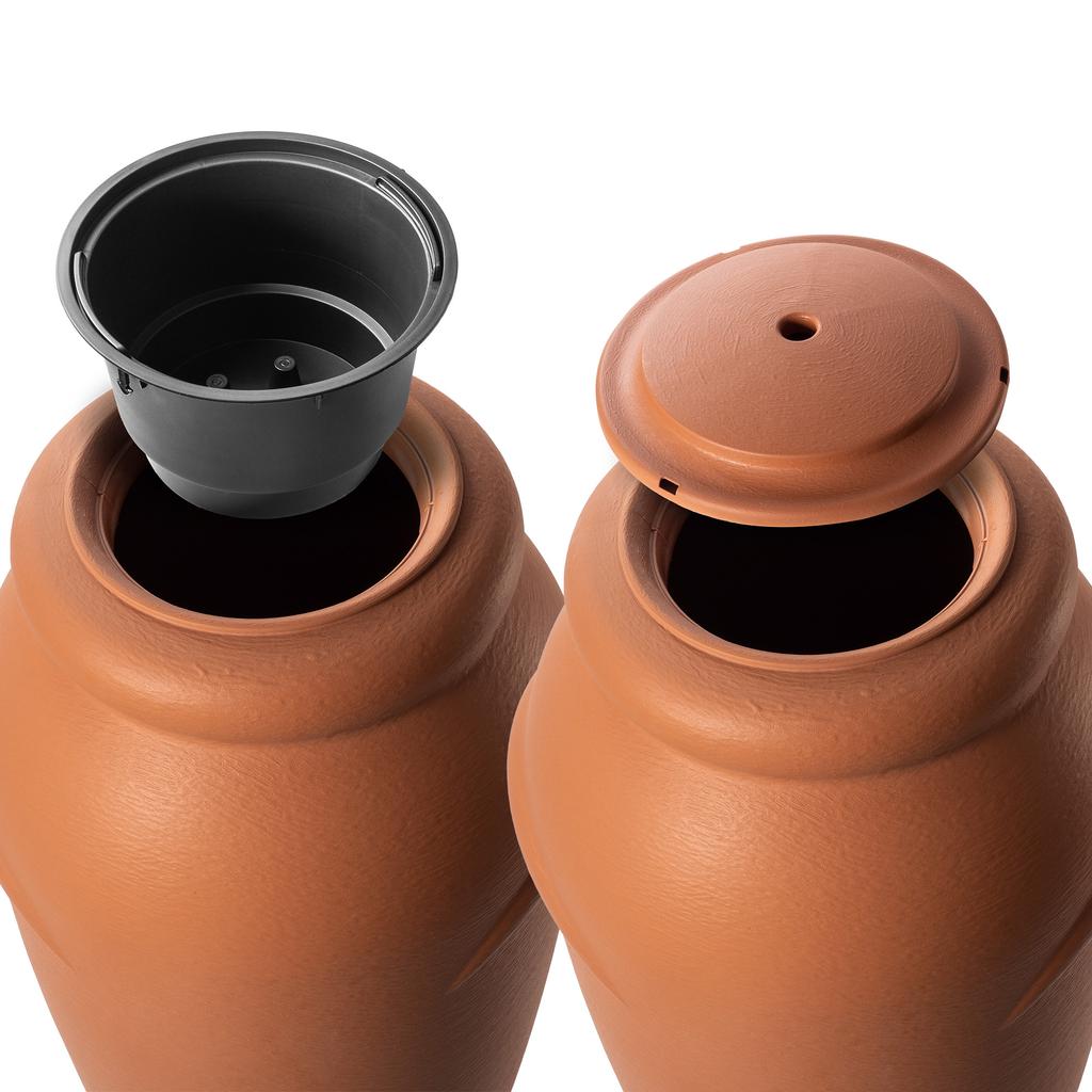 KADAX Rainwater Tank 210L Water Barrel Container With Tap Pot Set