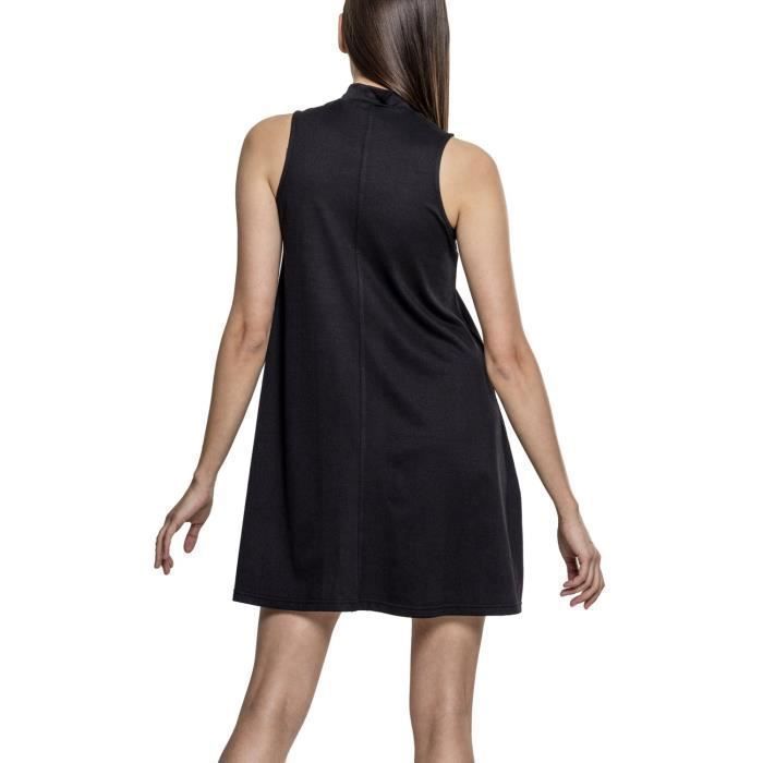 Mini Summer Dress - Urban Classics - A-LINE - High Neck - Sporty Armhole - Black