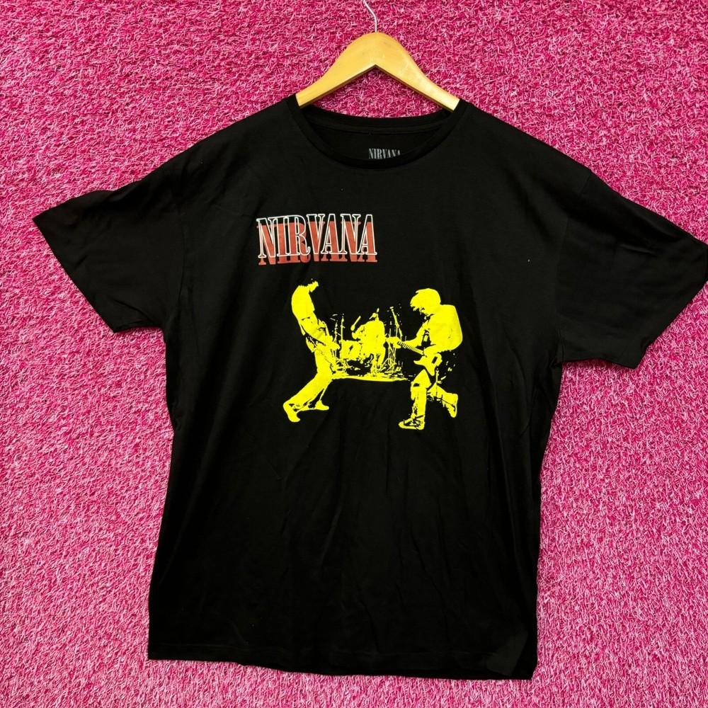Nirvana Live at Reading 1992 Silhouette Grunge Band Tee XL Unisex T-Shirt XXXL