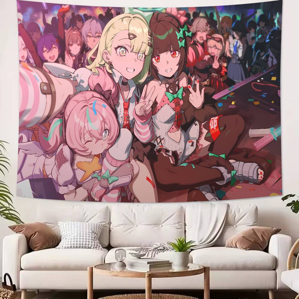 Kawaii Hot Girl Aria Sunna Tapestry Decoration Bedroom Dormitory Background Cloth Holiday Home Party Living Room Club Tapestry