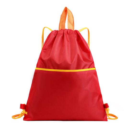 

Gym Backpack Waterproof Drawstring Storage Bag with Shoulder Strings Large Capacity Sports Backpack for Travel Hiking Camping червоний