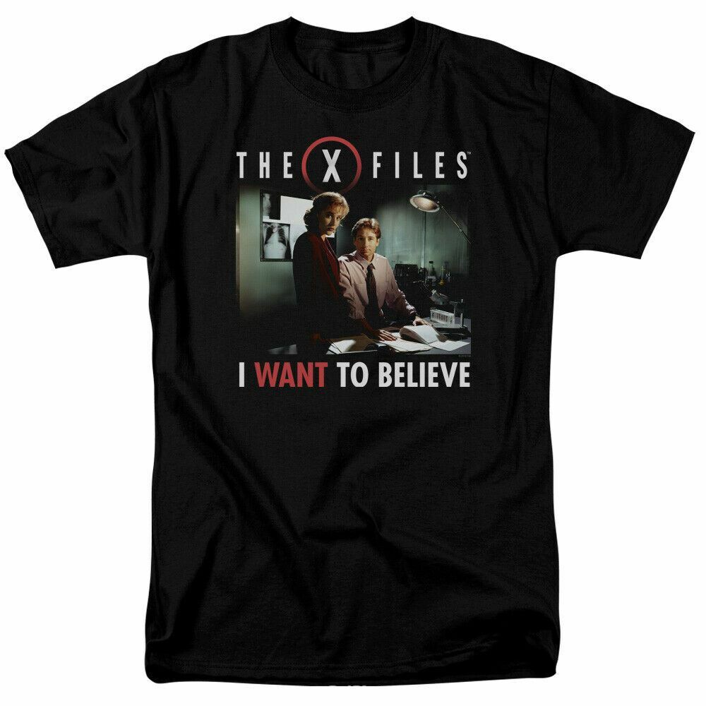 

The X Files Believe At The Office T Shirt Mens Licensed TV Show Alien UFO Black XL