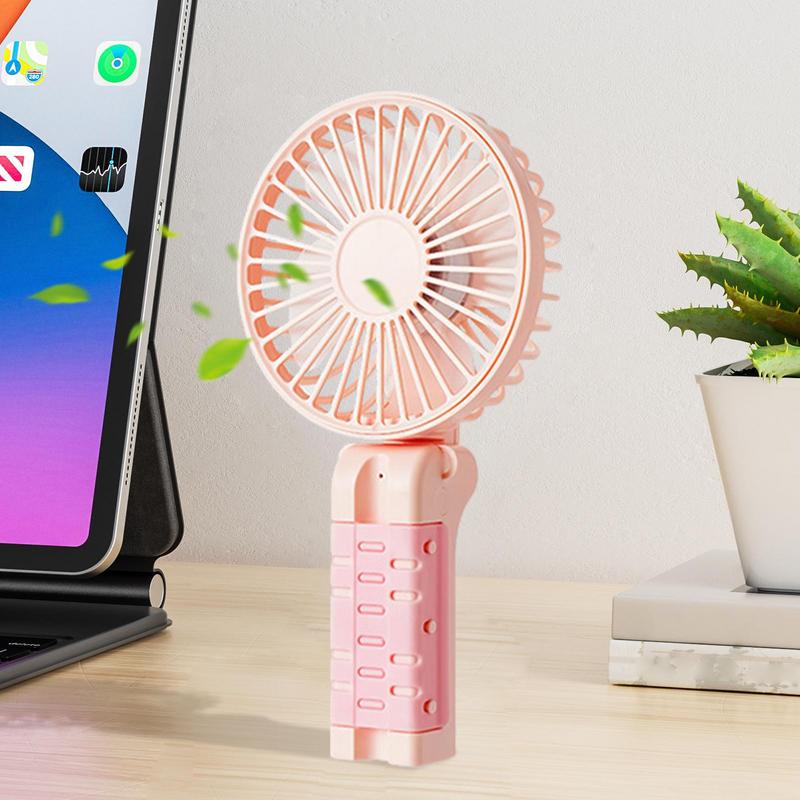 Portable Handheld Fan Adjustable Foldable Personal Fan Portable 3 Speeds Handheld Cooler Small Cooling Accessories For Umbrella