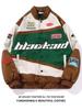 Unisex retro závodní vyšívaná bunda - Americký a evropský pouliční styl, design pro motorkáře a baseball pro podzim/zimu
