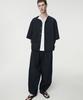 UMARMUNG Lightweight Cotton Oval Silhouette Pants_Navy