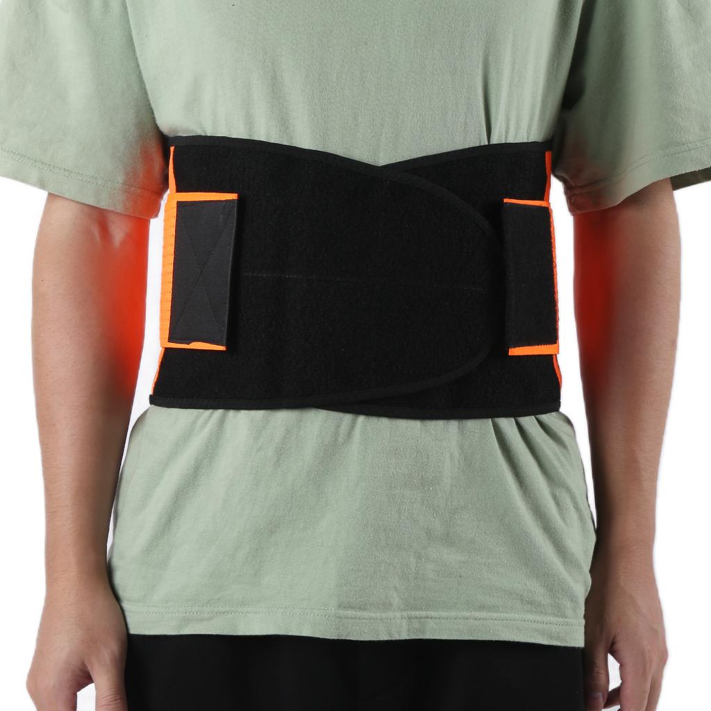Ryggstøttebelte Justerbart og Pustende Ryggstøtte Lendeveltebelte M Størrelse Oransje