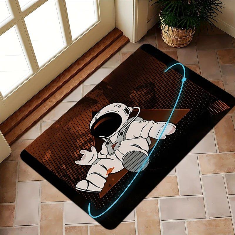 Astronaut Space Rug – Fun Cartoon Design, Soft Mat for Bathroom, Bedroom, Entryway Decor Decoration Floor Mat