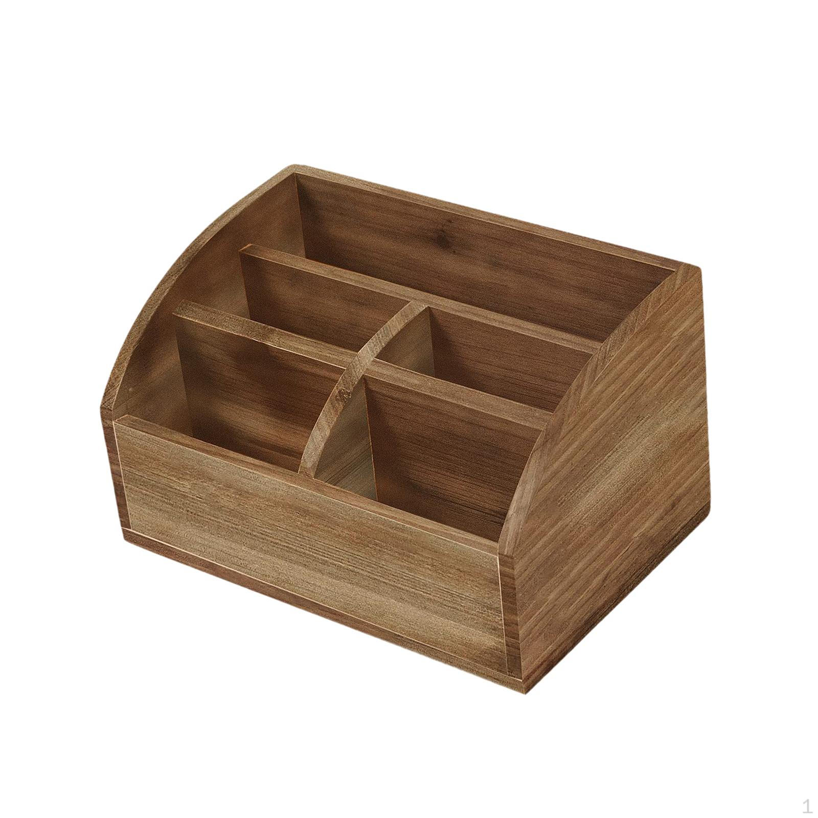 

Деревянный настольный органайзер для рабочего места, ретро, прочный, с ячейками, принадлежности для дома и офиса, пульт