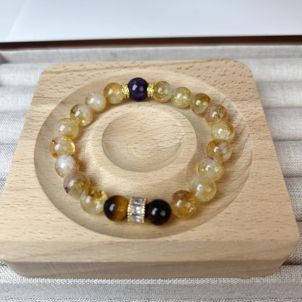 Natural Amethyst Strawberry Crystal Bracelet Bangles Women Fashion Jewelry Accessories Gift