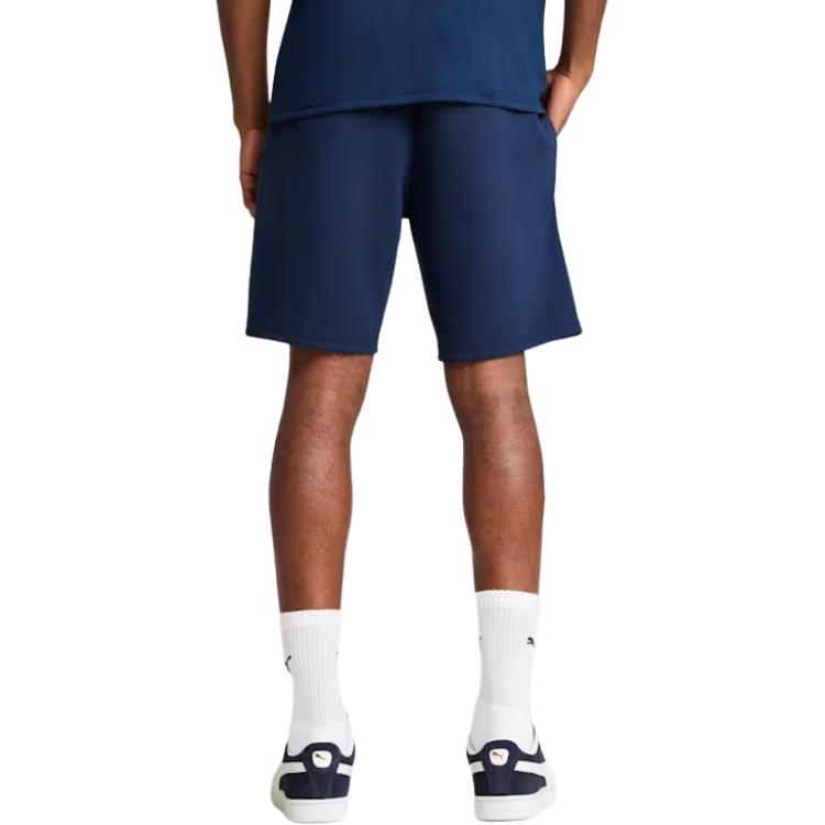 Puma Logo Badge Elastic Waist Mid Rise Casual Shorts Men Shorts Blue 779560-17