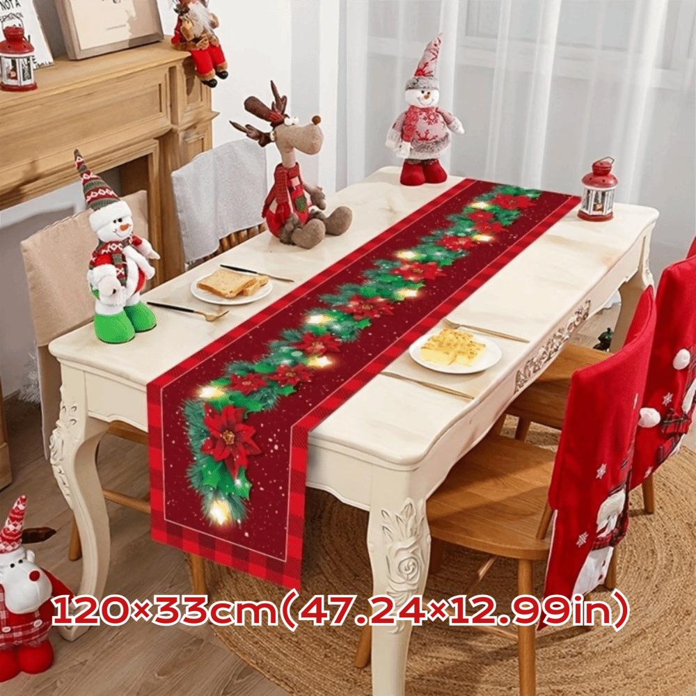 Xmas Party Christmas Table Runner New Year Christmas Tablecloth New Table Cover  Party Ornament