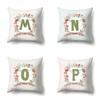 Polyester Pillowcase Car Decoration Home 26 English Letters Plant Wavy Print Pillowcase