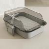 Open Top Cat Litter Box with High Sides, Splashproof Kitty Toilet Tray for Indoor Cats Rabbits, Easy Clean Large Capacity Pan