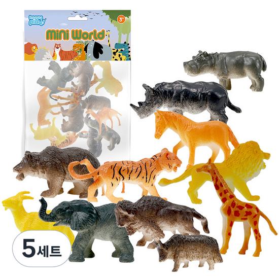 

Happy Play Mini World animal figure 12-piece set ver 1, 5 sets, popular toys in Korea
