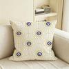 L-Lucky Evil Eye Cushion Cover Natural Linen Pillowcase Set, All-In-One Decor For Sofa, Bedroom & Chair
