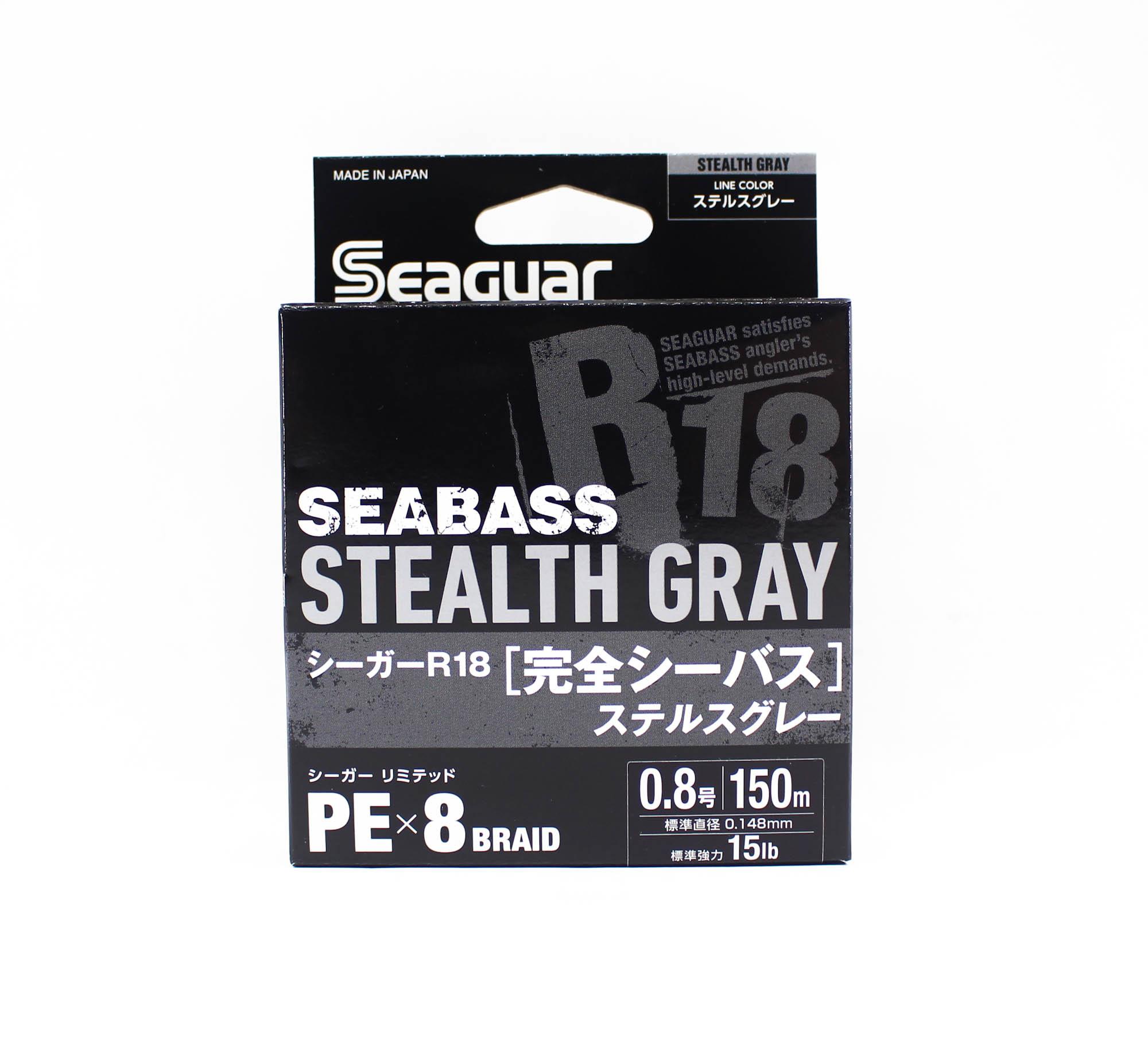 

Seaguar PE Line R18 Сибас 150 м Размер 0,8 15 фунтов Stealth Grey (8245) серый