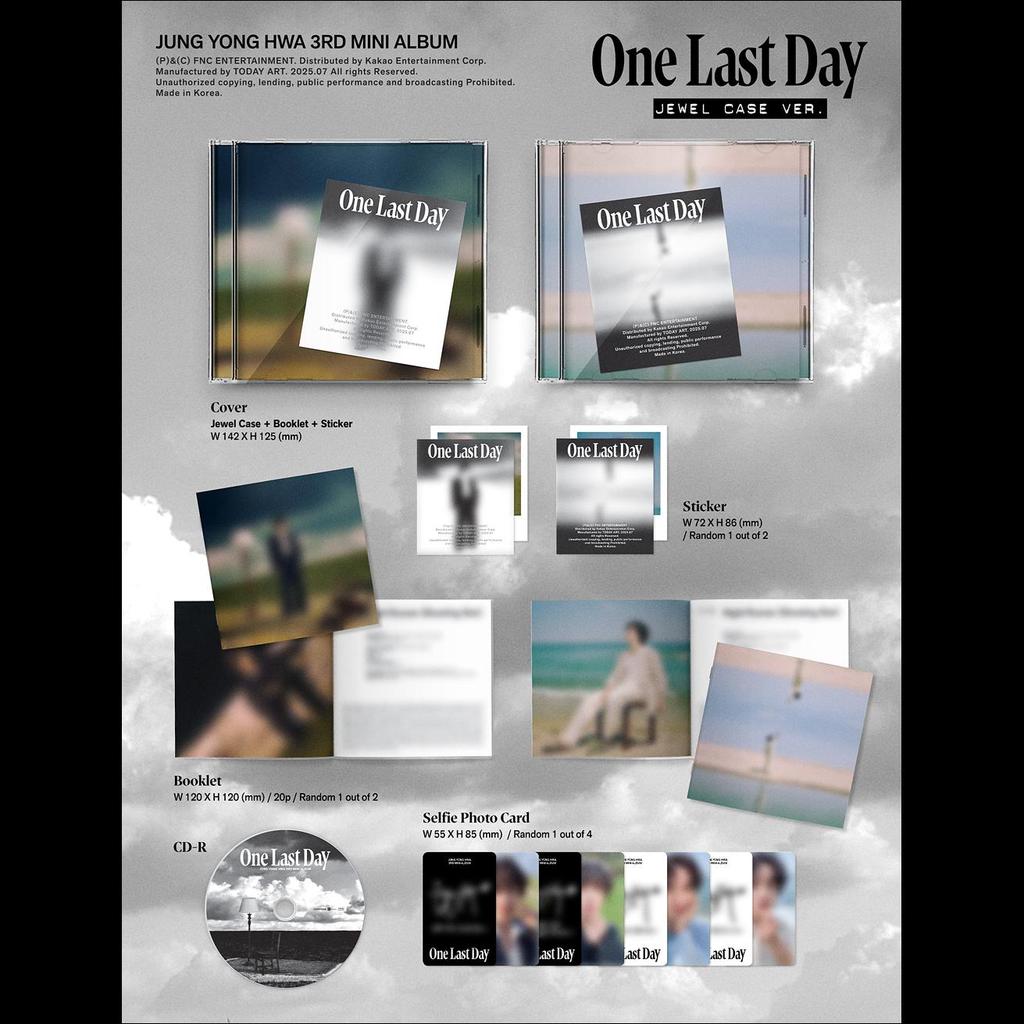 JUNG YONG HWA - One Last Day JEWEL CASE Ver. / 3rd Mini Album